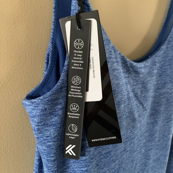 Kyodan Ultra Soft Athletic Dress Built In Bra and Shorts Size XS Cobalt Heather - Picture 4 of 6
